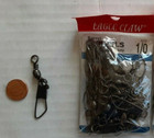 80-piece Lot Eagle Claw Size 1 0 Barrel Swivel With Safety Snap  t2-69 