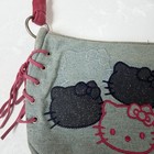 Y2k Hello Kitty Denim Shoulder Bag Sanrio 2005 Pink Lace Up