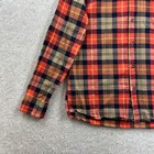 Eddie Bauer Flannel Shirt Mens Size Medium Plaid Long Sleeve Button Up