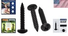 Versatile 100 Pack Black E-coated Stainless Steel Self-tapping Screws  6 X 5 8 