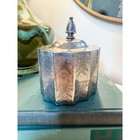 Vintage Godinger Silver Plated Jewelry Trinket Box W  Velvet Lining 5 x5 x4 