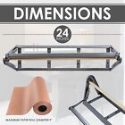 New Paper Roll Cutter Holder Dispenser For Butcher Freezer Craft Paper 24in