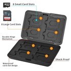 Waterproof Aluminum Memory Card Case Portable 16 Slots Storage Holder