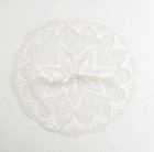 Vintage Cream White Crochet Cotton Doily 18  Round Star Lace Table Topper