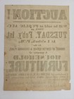 1859 Antique Auction Waterbury Ct Household Furniture Broadside W H Mansfield