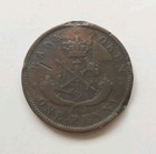 1857 Bank Of Upper Canada One Penny Token Coin  
