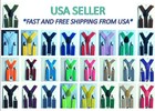 New Boys Girls Kids Child Children Clip On Y Back Elastic Suspenders Us Seller