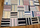 Vintage Hand Finished Patchwork Quilt 68 x82   full double Size 