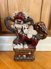 Antique Foo Dog Lion Sancai Statue Set Porcelain Chinese Fu 1900 Large Heavy 19 