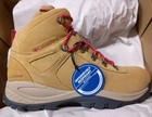 Womens Columbia Yoncalla Mid Prem  Suede  Waterproof Hiking Boot Sz 10 Elk -red