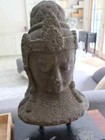 Antique Large Tibetan Stone Sculpture Depicting A Buddhist Bodhisattva Bust 25 