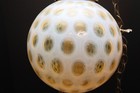 Vintage Fenton Coin Spot Dot Pendant Swag Ceiling Lamp Light Opalescent Hanging