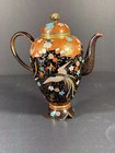 Japanese Meiji Cloisonn   Teapot Phoenix   Flowers  Design - Very Fine Wire Work