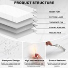 50pcs Peel   Stick Marble Wall Tile 12 x12  Thick Pvc Waterproof Foam Wall Panel