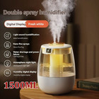 1 5l Humidifiers For Bedroom Ultrasonic Warm   Cool Mist Led Humidifier Top Fill
