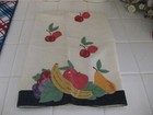 Nice Vintage Linen Kitchen Dish Tea Towel With Applied  Fruit