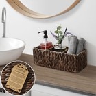 Set Of 2 Hyacinth Storage Baskets  Woven Wicker Bathroom Storage Bin Organizers