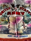 Vintage Fort Riley Kansas U s  Army Sweetheart Souvenir Pillow Case