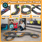 Slot Car Race Track Sets With 4 High-speed Racing Car  Battery Or Electric New 