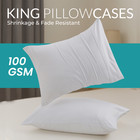 Threads  King Pillowcases  40 X 20    Soft  100 Gsm Microfiber  40 Pack White 