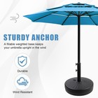 Round Patio Umbrella Stand Base Water   Sand Filled 81 5lb Max Capacity 1 5 1 9 