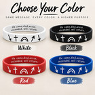 Laser Engraved Christian Silicone Bracelet Gospel Symbols Jesus Youth Group Gift