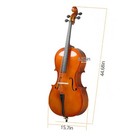 3 4 Cello Full Size Acoustic Fiddle Matte Finish Beginner Kit W Bridge Bow Rosin