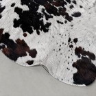 Tricolor Cowhide Rug Black White Brown Natural Cow Skin Hide