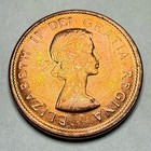 1962 Canadian Penny 1cent Coin Uncirculated Ms Red 