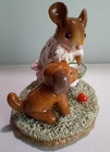Wee Forest Folk Doggies Dish Miniature Figurine Wff Box Retired White Nightgown