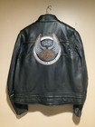 Genuine Harley-davidson 105th Anniversary Men s Black Leather Jacket Sz  Xl