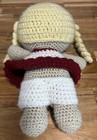 Hand Knit Crochet Little Girl Doll Pigtails Stuffed Animal Plush Toy 12   