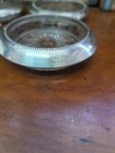 Sterling Silver Lot Silver And Crystal Glass Coasters Mix Match
