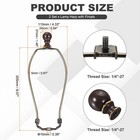 2 Set 8  Lamp Shade Harp Holder With 1 46  Height Metal Finial Bronze brown