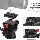 Tripod Fluid Head Pan Tilt Head With Arca Type Quick Release Plate And Handle