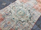 Turkish Vintage Rug Handmade Wool Rug Bohemian Runner Rug Home Rug 2 4 X 7 4 Ft