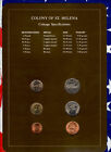 Coin Sets Of All Nations St  Helena W card 1984 Unc 1 Pound 50 10 5 2 1 Pence