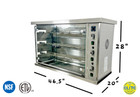 Nsf 15 Chicken Rotisserie Oven Commercial Roast Chicken Machine Natural Gas  Lp