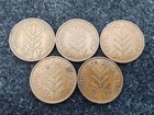 Israel Palestine British Mandate 5x 2 Mils  full Set All Years  Km  2 Xf 02