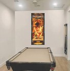 Indiana Jones Pinball Machine Matte Canvas Look Banner Game Room -20 w X 48 h