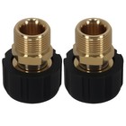 M22 15mm Female To M22 14mm Male Brass Adapter For Pressure Washer Gun 5000 Psi