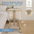 Baby Bassinet Bedside Sleeper  Portable Crib For Newborns  Adjustable 7-heigh   