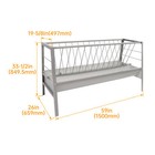 99 Gallon  2 In 1  Pasture Hay Grain Feeder For Goats Outdoor Livestock Feeder