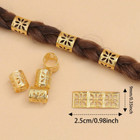 50pcs Hollow Out Hair Ring dreadlocks Beads Hair Braid Rings Clips Dread Locks