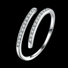 Adjustable Open Size Toe Ring Silver Plated Various Designs Lab-created