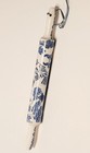 Vintage Blue Willow Ceramic Petite Small Rolling Pin Chinoiserie