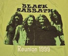 Black Sabbath 1999 Official Reunion Tour Neon Green Concert T-shirt Xl Ex Cond