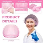 2000 Pcs Disposable Hair Nets 21  Non-woven Bouffant Caps For Food  Medical  Sal