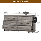Dresser With 6 Drawers Bedroom Furniture Storage Chest Organizer Closet Cabinet