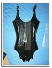 Latex Tops With Suspender Garters Sexy Red Fitted Slim Customized 0 4mm G24